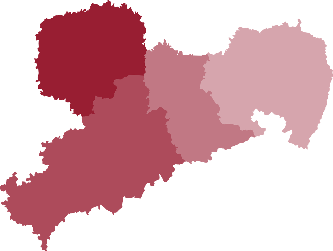 Landkarte Sachsen